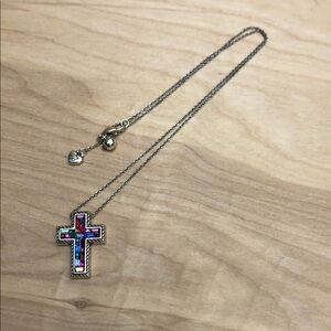 Brighton St Michel Multicolor Cross Necklace